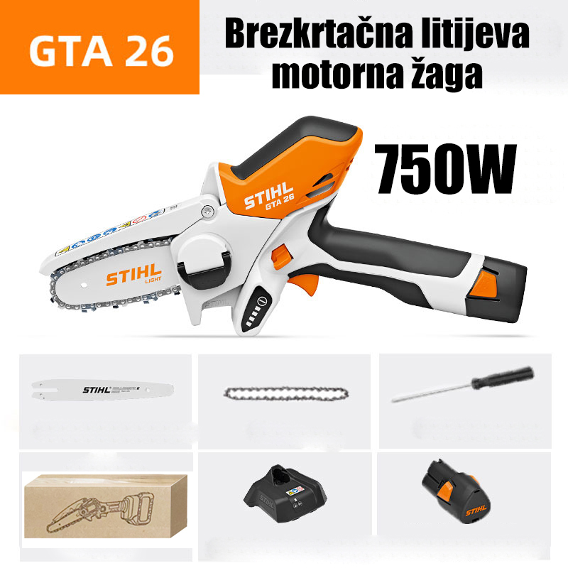 Žaga GTA 26 Li-Ion [750W] + 1x Li-ion baterija (3 ure) + 1x polnilec + krmilna plošča + veriga